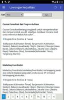 برنامه‌نما Informasi Lowongan Kerja Pekan Baru Riau Terbaru عکس از صفحه