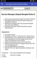 Lowongan Kerja di Padang & Sumatera Barat Terbaru اسکرین شاٹ 2