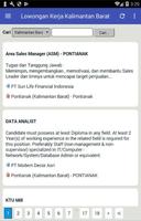 Lowongan Kerja Kalimantan Barat Terbaru screenshot 1