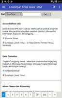 برنامه‌نما Lowongan Kerja Jawa Timur Terbaru dan Terlengkap عکس از صفحه