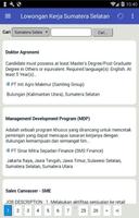 Lowongan Kerja Sumatera Selatan Terbaru اسکرین شاٹ 1