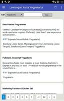Lowongan Kerja di Kota Yogyakarta Terbaru syot layar 1