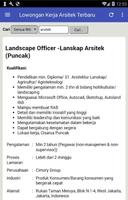 Lowongan Pekerjaan Arsitektur Landscape اسکرین شاٹ 2