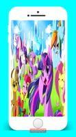 Rainbow Little Pony Wallpaper poster