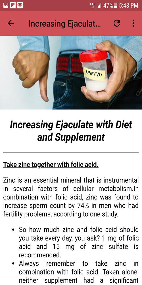 Ejaculate increase zinc supplement Is It