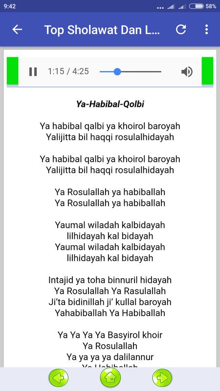 Lirik Lagu Ya Habibal Qolbi