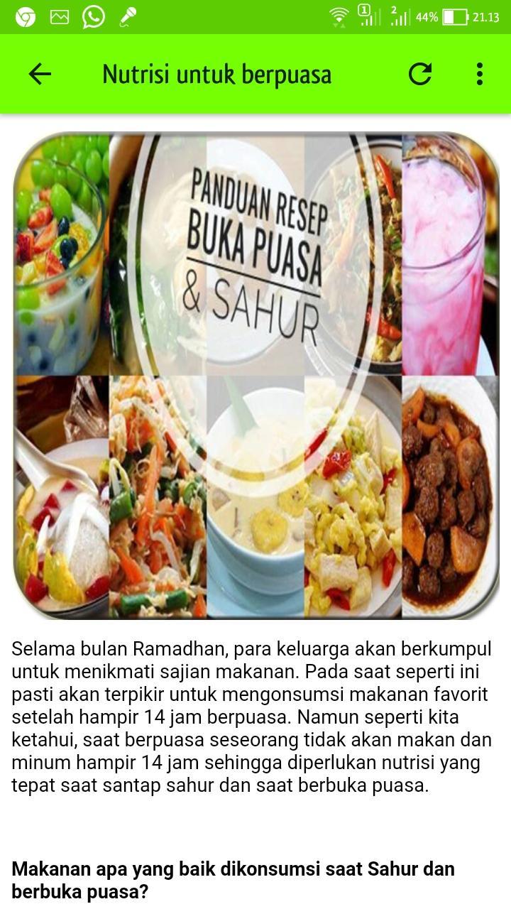 Aneka Resep Menu Buka Puasa dan Sahur APK per Android Download