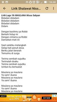 Lirik Lagu Nissa Sabyan Bidadari