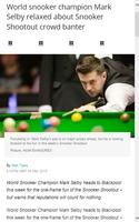 Snooker News ポスター