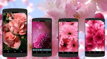 Pink Flowers Wallpaper Offline capture d'écran 2