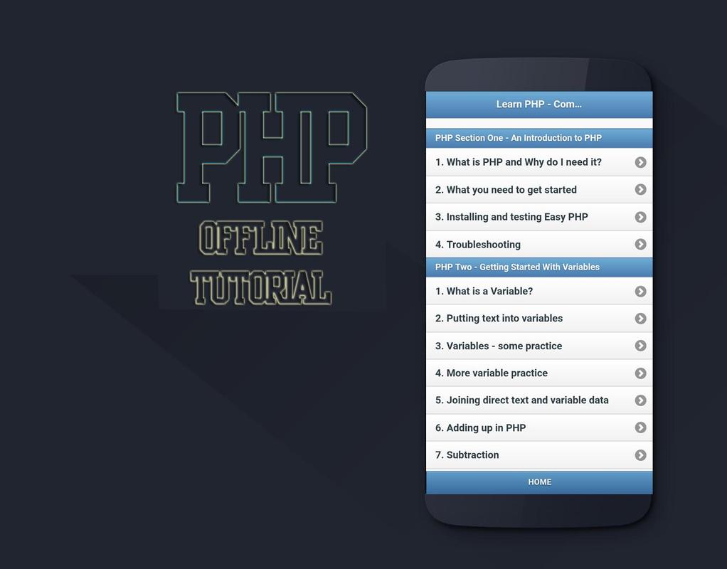 Learn PHP Offline Tutorials for Android - APK Download