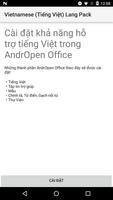Vietnamese(TiếngViệt)Lang Pack for AndrOpen Office पोस्टर