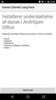 Danish (Dansk) Lang Pack for AndrOpen Office Affiche