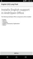 English Lang Pack for AndrOpen Office Plakat