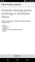 Polish (Polski) Lang Pack for AndrOpen Office ポスター