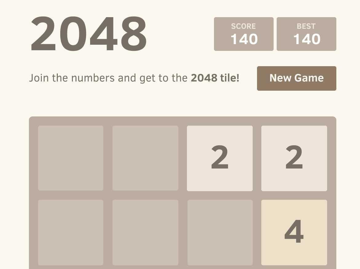 Новая игра 2048
