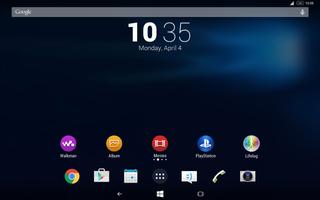 Dark Blue W10 for XPERIA Theme screenshot 2
