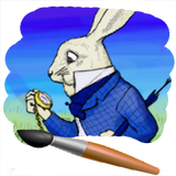 Alice - a coloring book icon