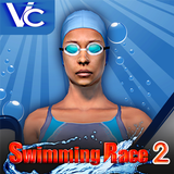 courses de natation icône