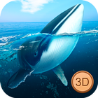 Big Blue Whale Underwater Survivor Simulator 3D أيقونة