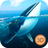Big Blue Whale Underwater Survivor Simulator 3D أيقونة