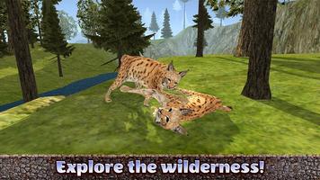 Lynx Family Wildlife Survival Simulator تصوير الشاشة 1