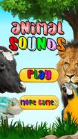 sons d'animaux: cartes flash pour les tout-petits Affiche