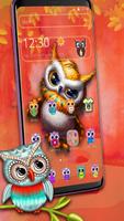 Cute Animated Owl Theme plakat