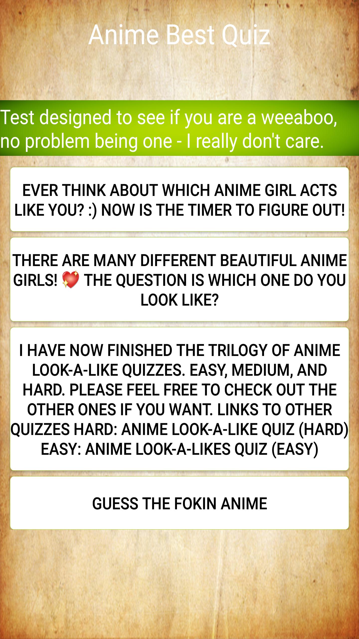 Anime Quizzes And Tests