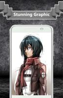 Mikasa Ackerman Wallpaper captura de pantalla 1