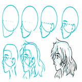أنيمي الرسم تعليمي أيقونة