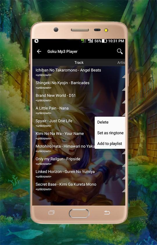 Goku Mp3 Player APK pour Android Télécharger