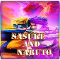 anime HD naruto and sasuke wallpaper Affiche