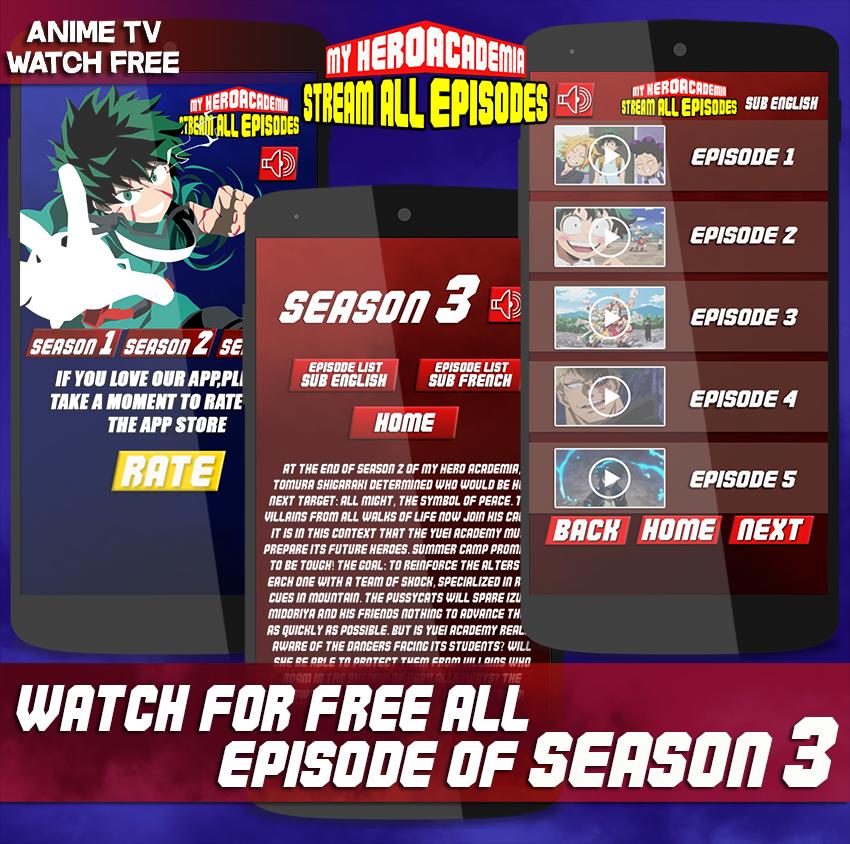 Free Anime My Hero Academia Episodes APK pour Android Télécharger Free Anime My Hero Academia Episodes APK pour Android Télécharger