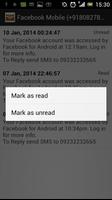 SMS read/unread تصوير الشاشة 1