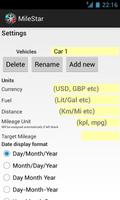 MileStar Mileage calculator capture d'écran 1
