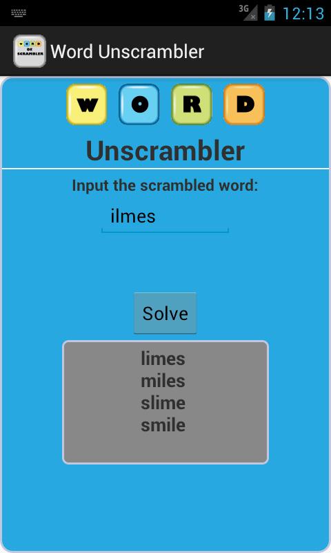 Word Unscrambler poster ...