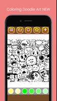 Doodle Art Coloring Page - Easy постер