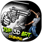 Amazing 3D Art Drawing आइकन