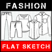 Fashion Design Flat Sketch NEW