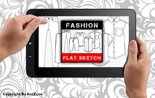 Fashion Design Flat Sketch NEW Cartaz