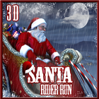 Santa lái chạy 3d biểu tượng