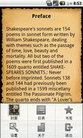 Sonnets by Shakespeare capture d'écran 1
