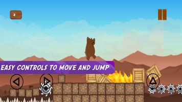 Grizz The Bear in Super Runner Bare Bear Adventure Ekran Görüntüsü 3