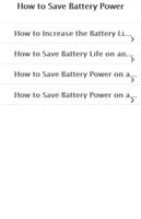 How to Save Battery Power ポスター