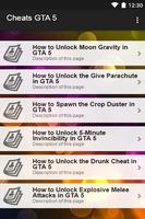 Cheats GTA 5 syot layar 1
