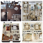 3d Apartment House Plans-icoon