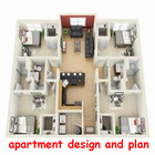 apartment design and plan icône