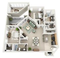 Apartment Floor plan โปสเตอร์