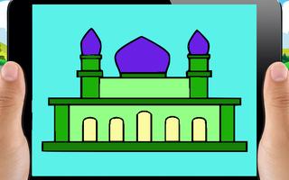 Coloring Book Kids - Coloring The Mosque 截图 1